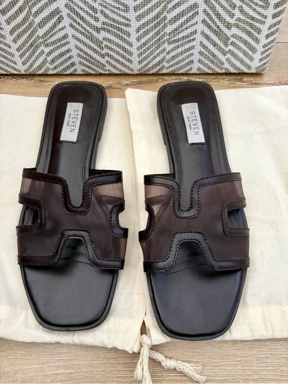 STEVEN by Steve Madden Chocolate Slide Sandals